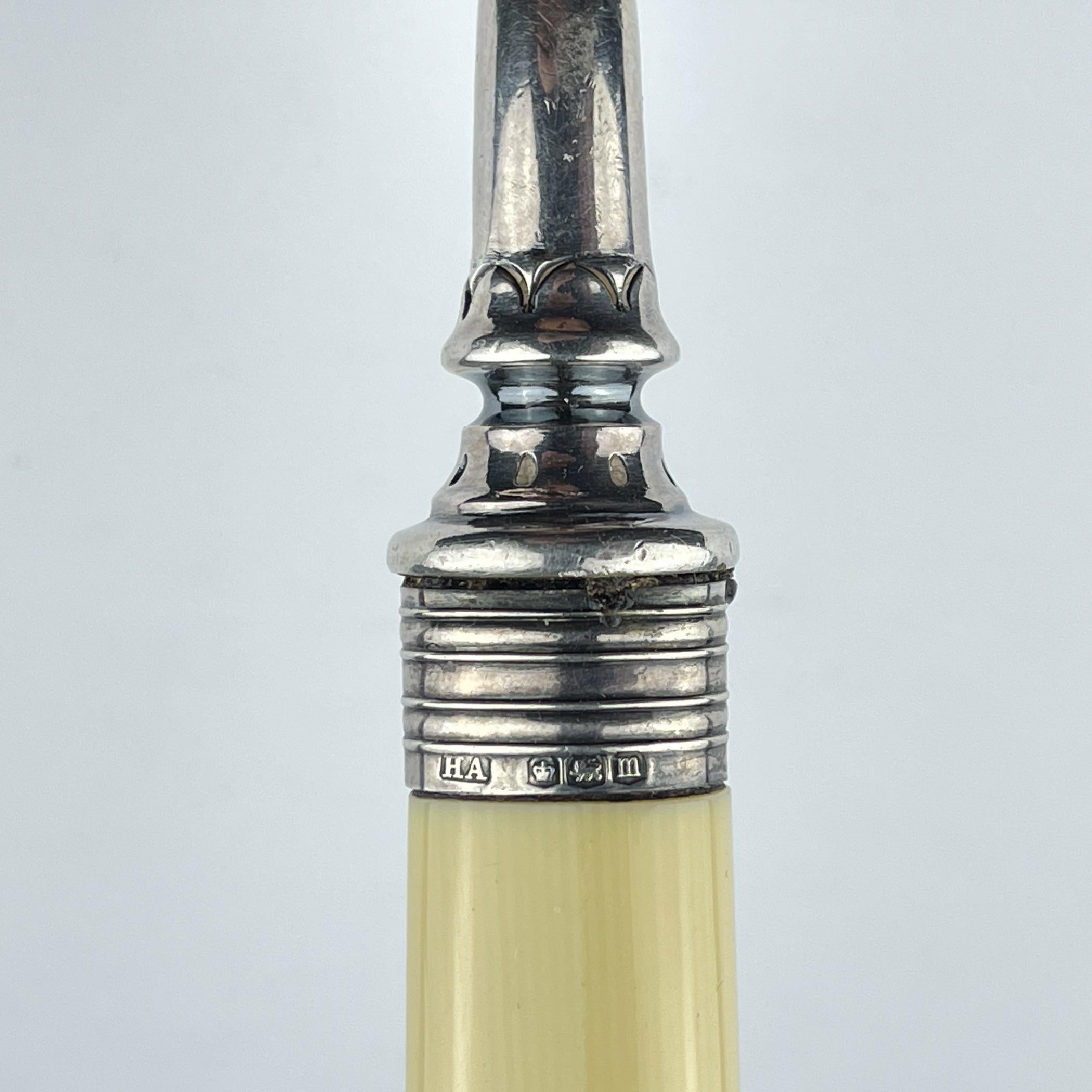 Vittoriano Antico misurino per briciole in argento di Atkin Brothers, Sheffield, Inghilterra, anni '90 del XIX secolo in vendita