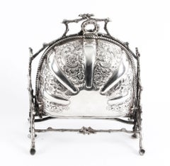 Silver Plate Folding Sweets Biscuit Box The Alexander Clark, 19th Century