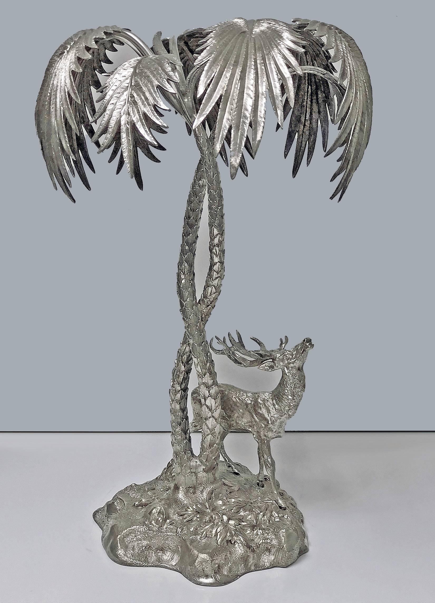 Other Antique Silver Plate Stag Centrepiece, circa 1870