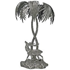 Antique Silver Plate Stag Centrepiece, circa 1870
