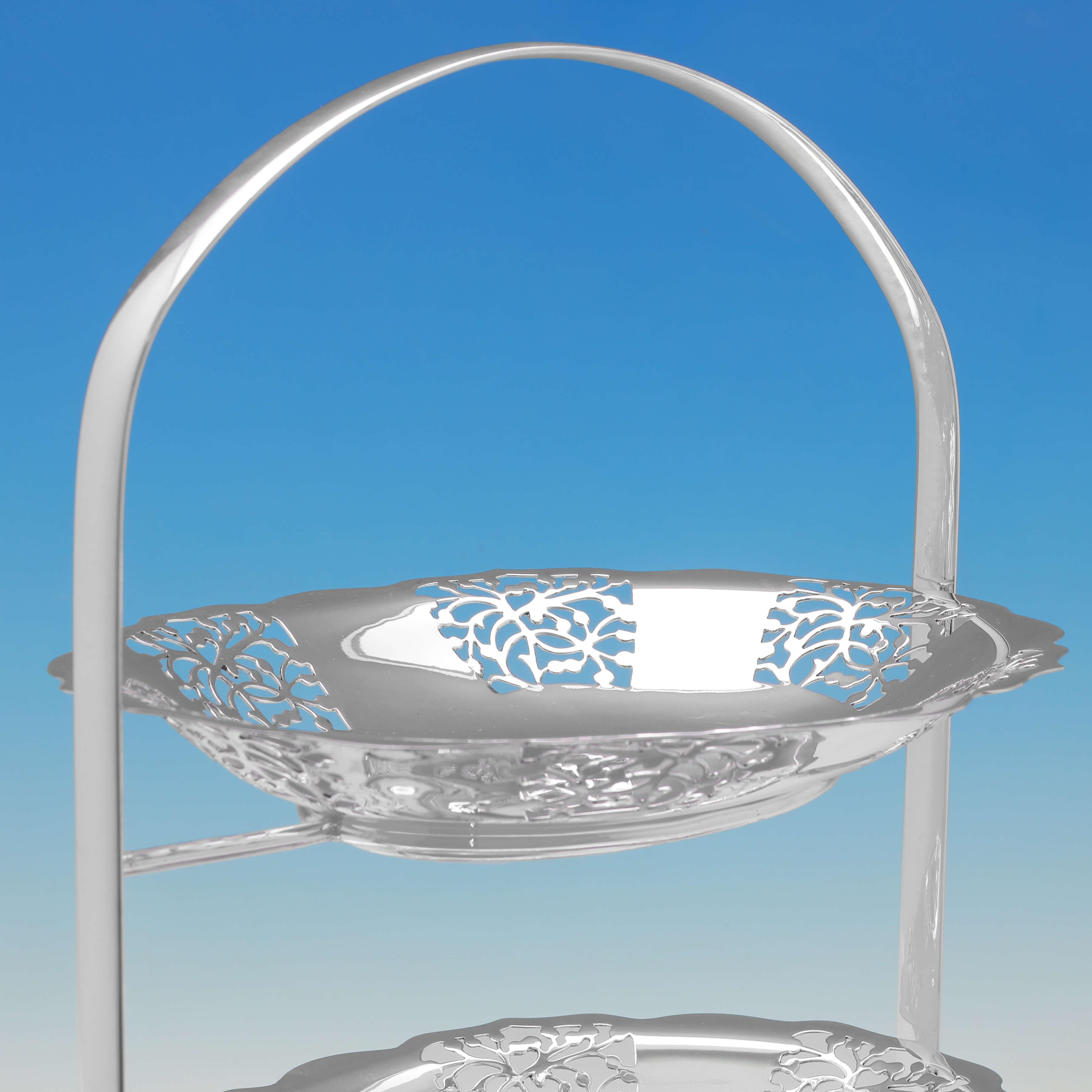 silver plated cake stand