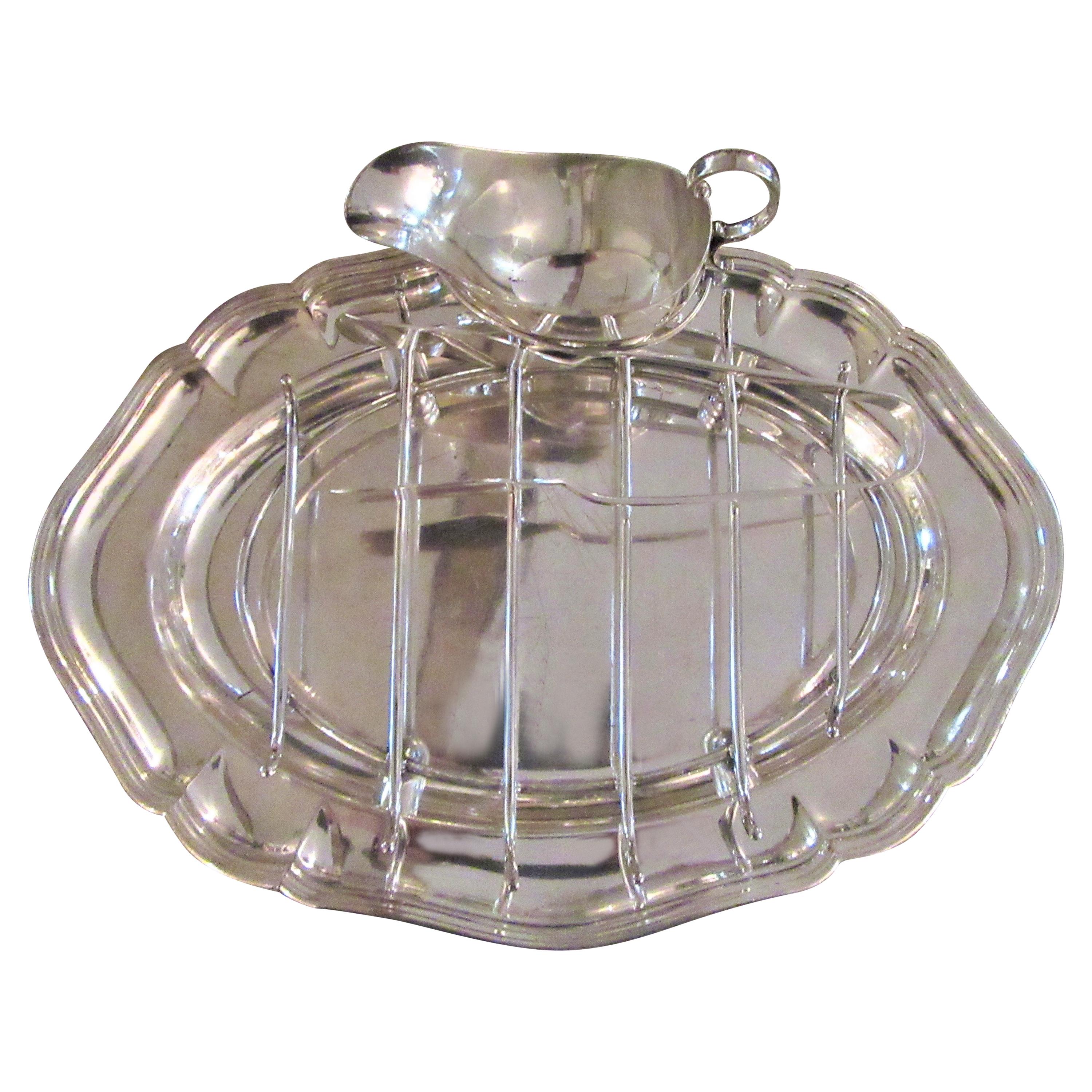 GRENOBLE AKA GLORIA BY WM ROGERS PLATE SILVERPLATE HHWS ASPARAGUS SERVER CUSTOM