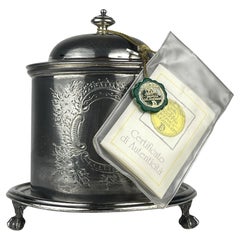 Antique silver plated biscuit box by James Deakin & Sons, Sheffield, England1890