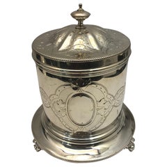 Antique Silver Plated Biscuit Box England Made in 1900
