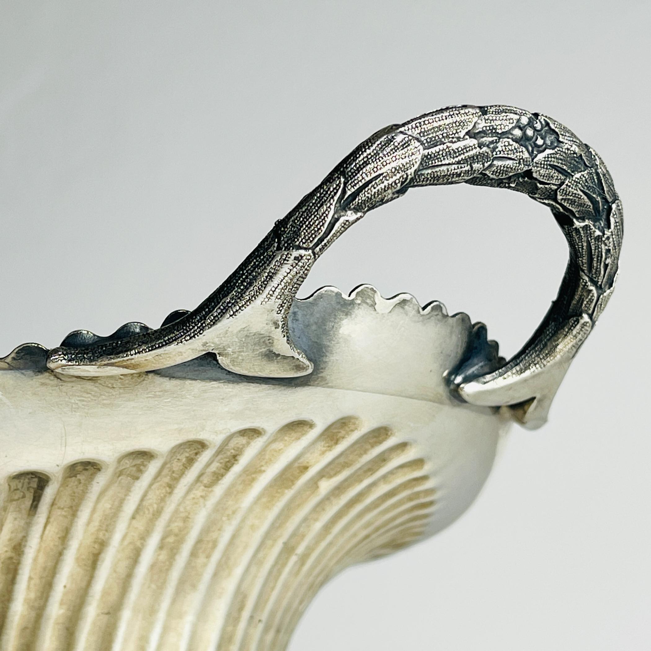 Victorian Antique  Silver Plated Bread Basket /Fruit Dish By Walker & Hall, England, 1890s