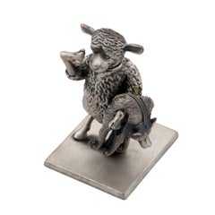 Antique Silver Plated Bronze "The Year Of The Sheep" by John Landrum Bryant