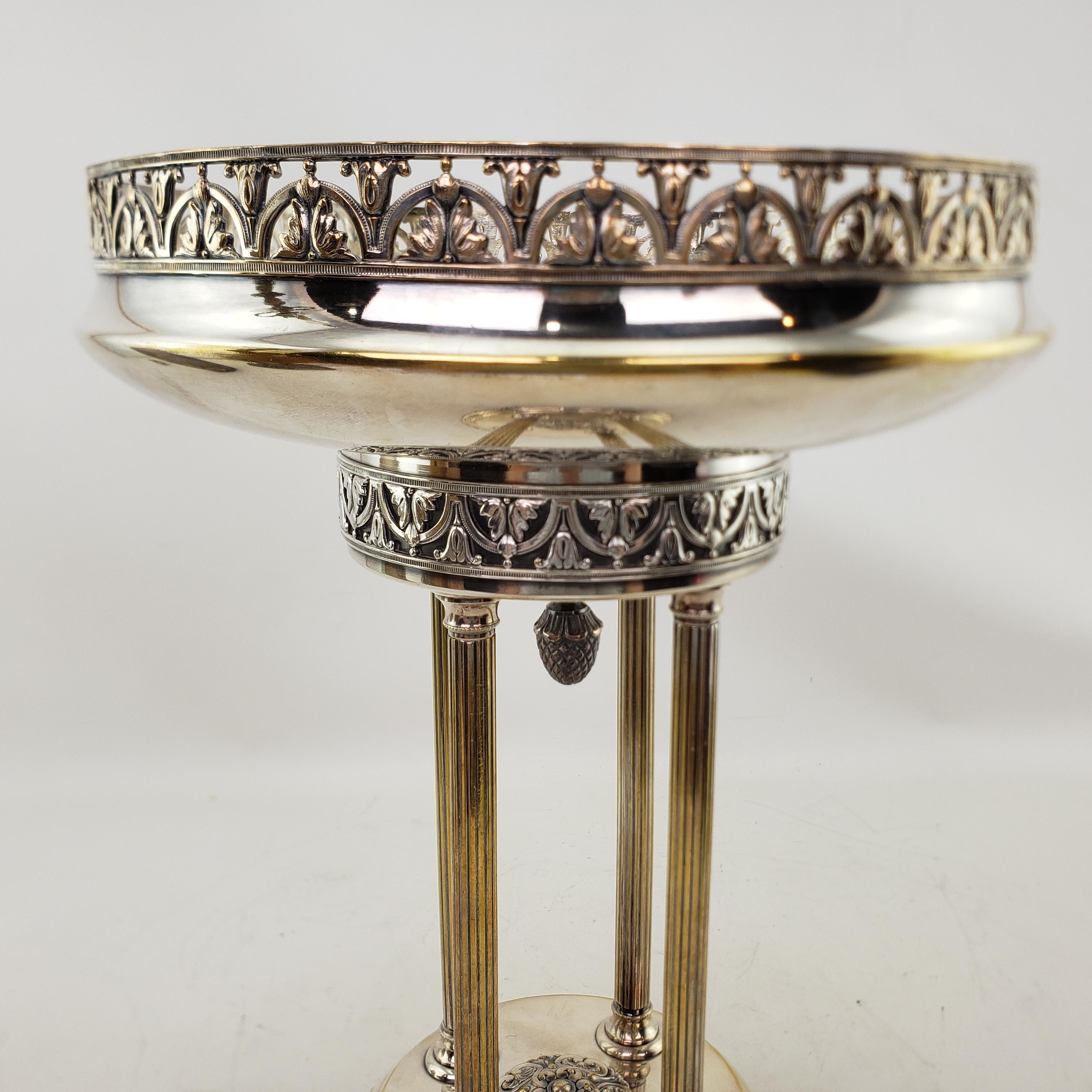 Antique Silver Plated Centerpiece in the Neoclassical Revival Style For Sale 7