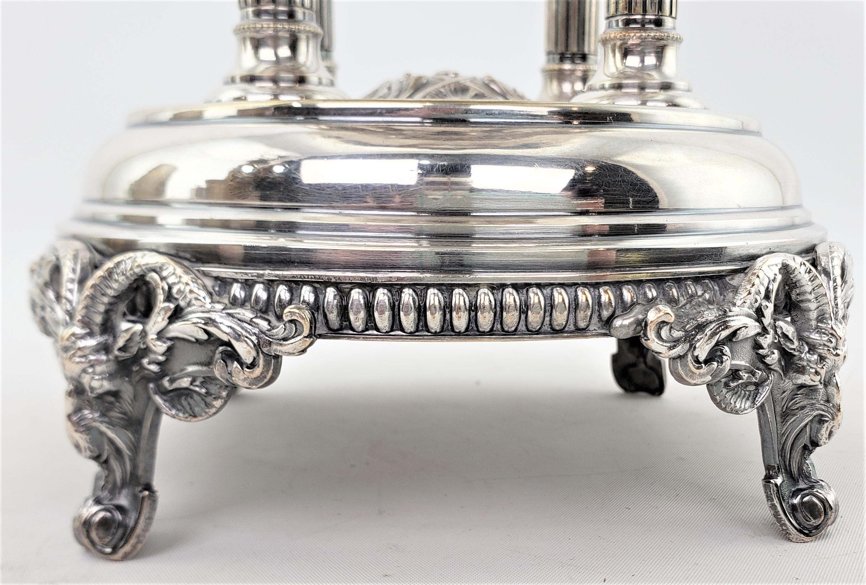 Antique Silver Plated Centerpiece in the Neoclassical Revival Style For Sale 10