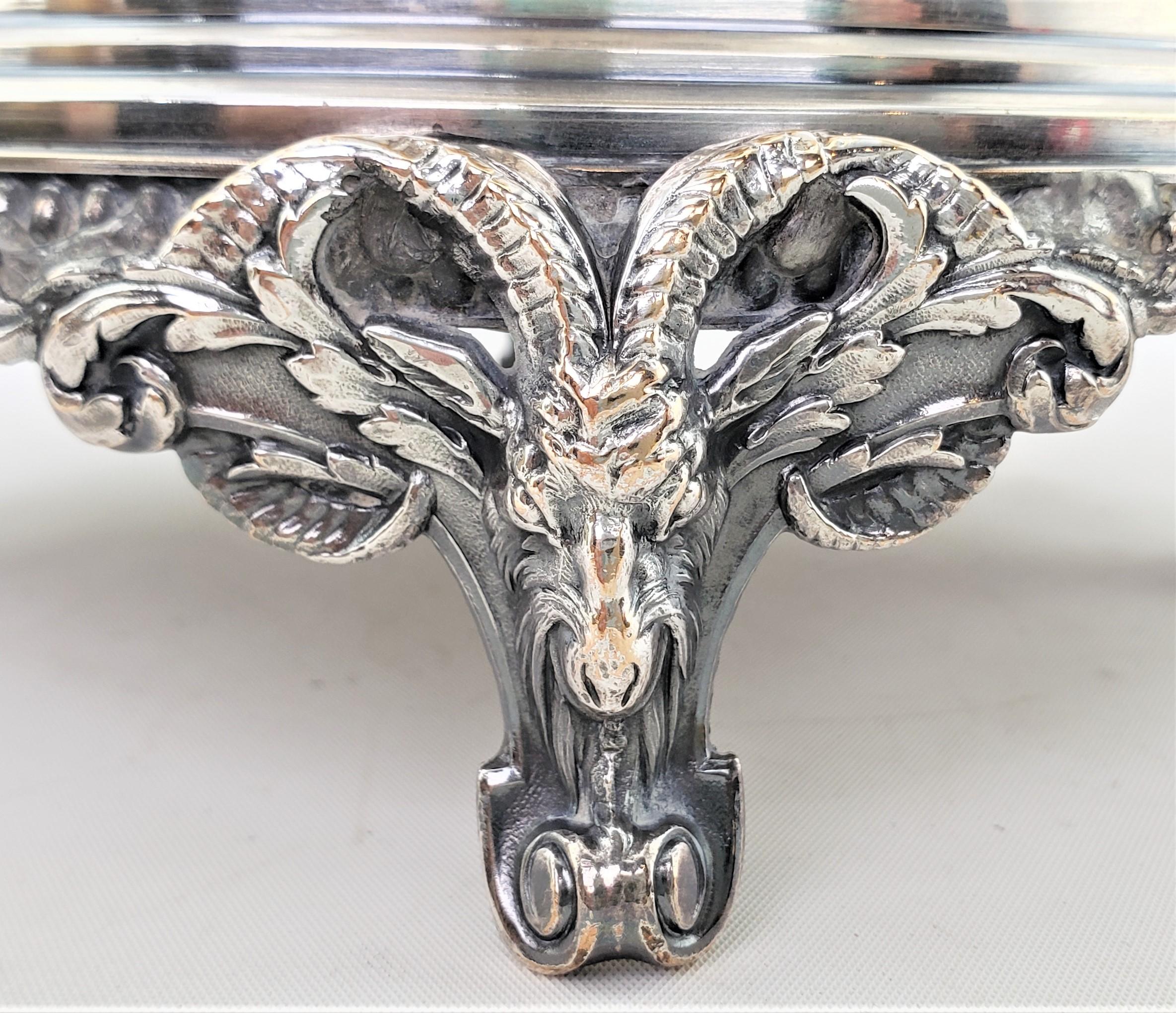 Antique Silver Plated Centerpiece in the Neoclassical Revival Style For Sale 11