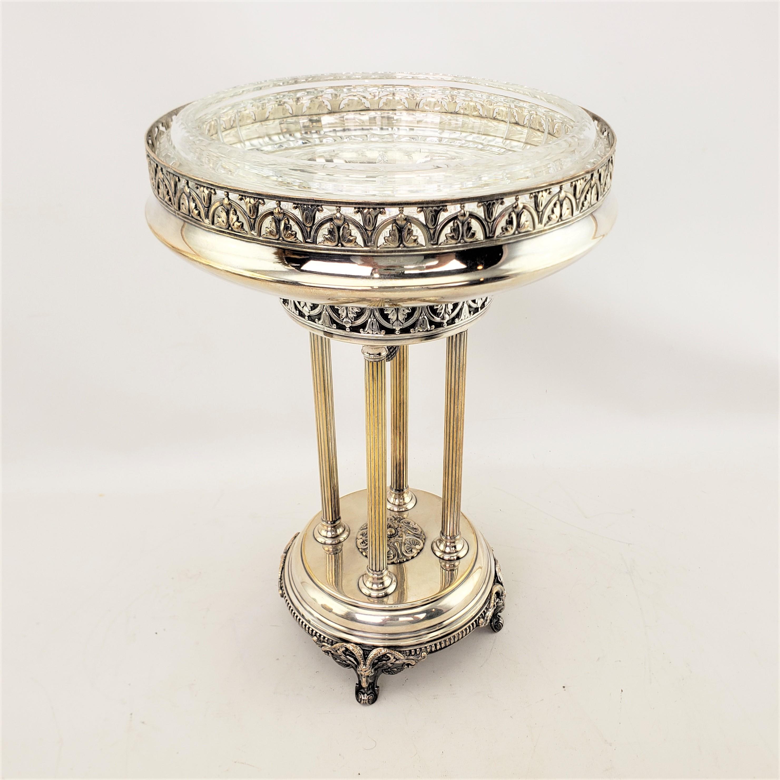 French Antique Silver Plated Centerpiece in the Neoclassical Revival Style For Sale
