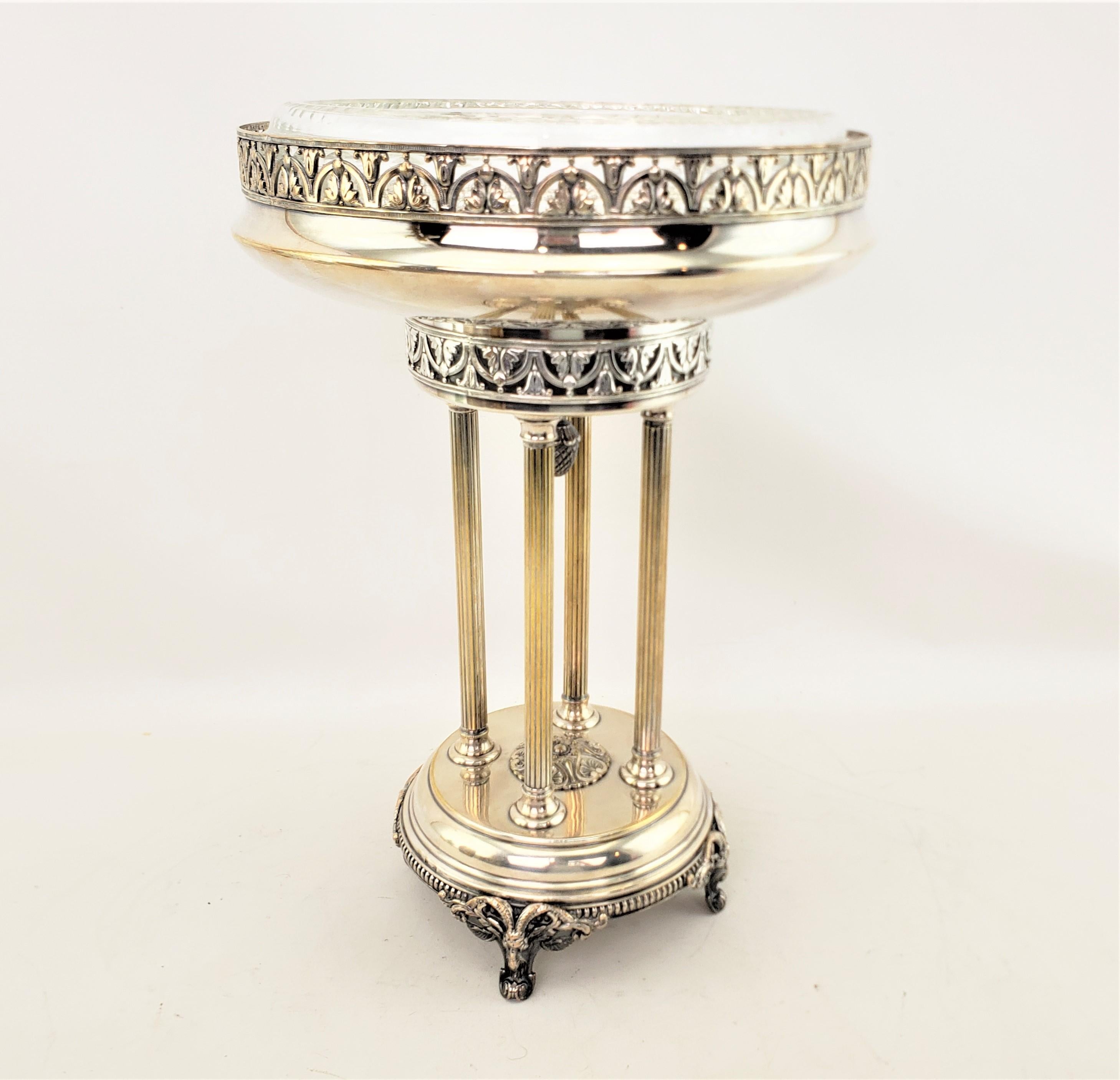 Machine-Made Antique Silver Plated Centerpiece in the Neoclassical Revival Style For Sale