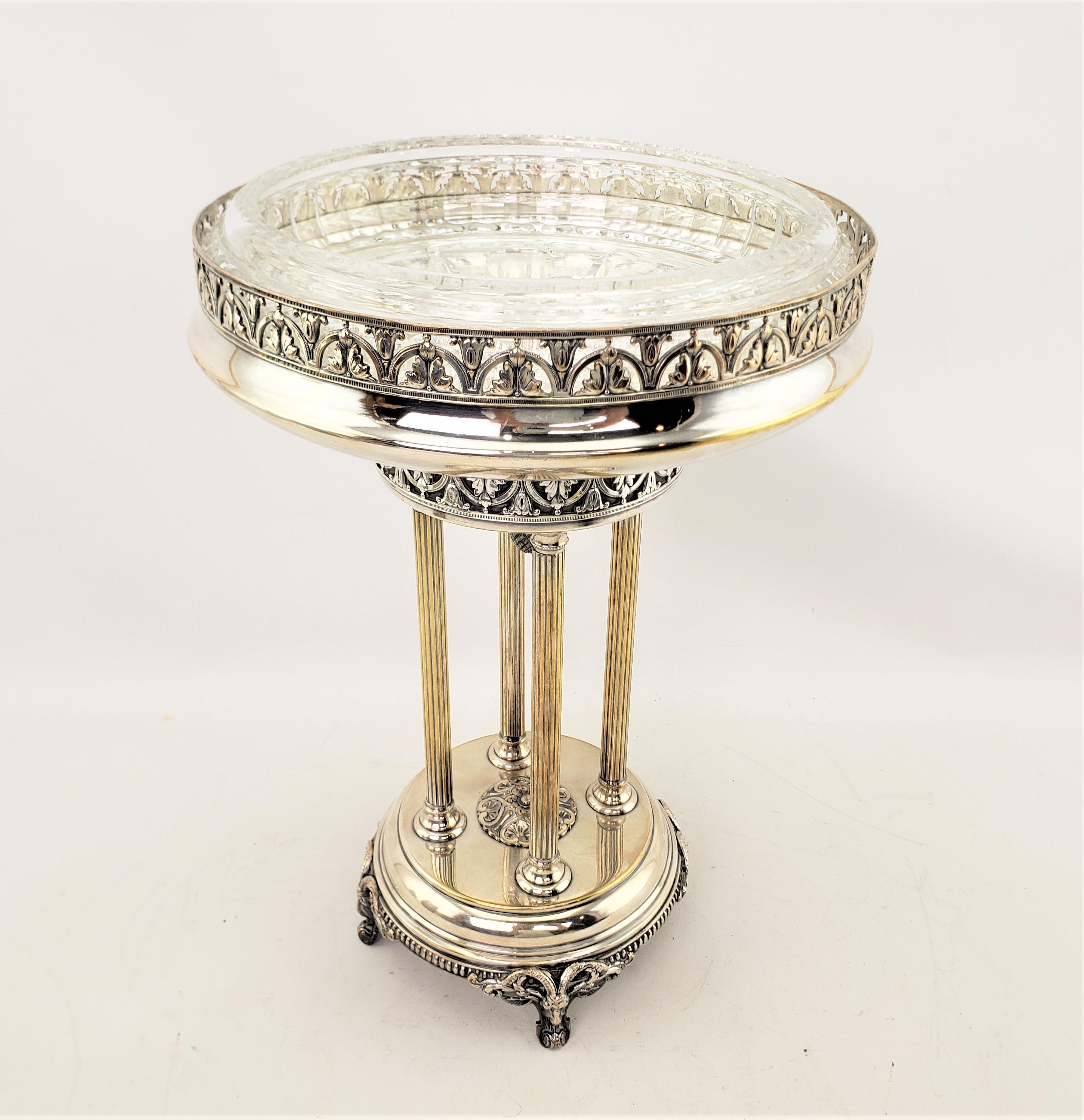 Antique Silver Plated Centerpiece in the Neoclassical Revival Style In Good Condition For Sale In Hamilton, Ontario