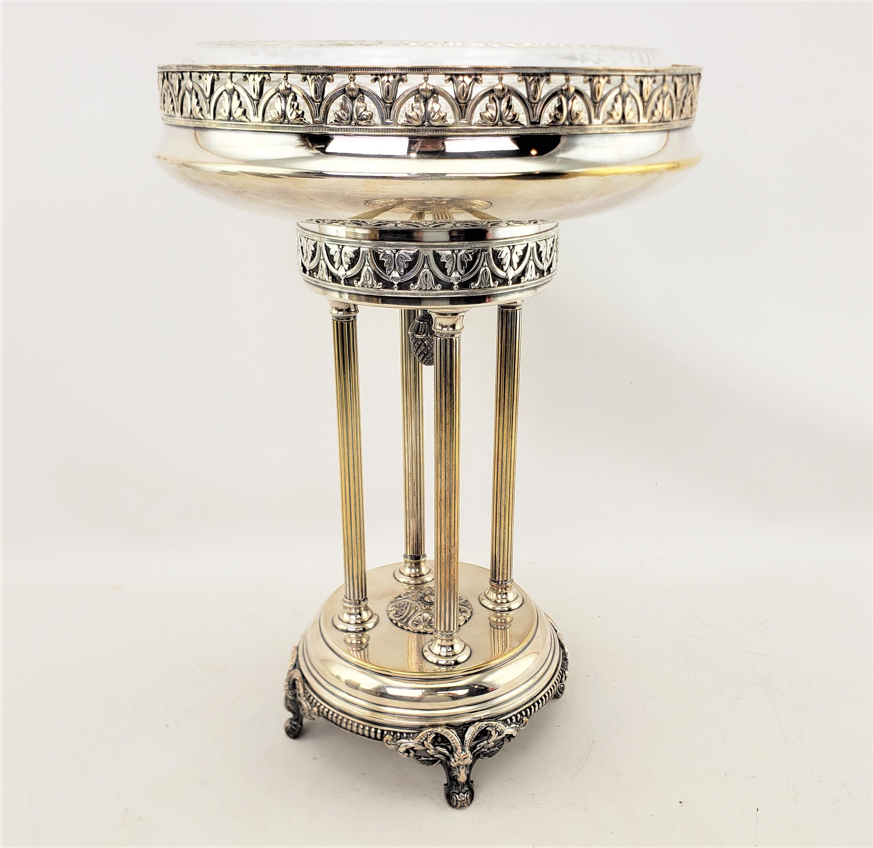20th Century Antique Silver Plated Centerpiece in the Neoclassical Revival Style For Sale