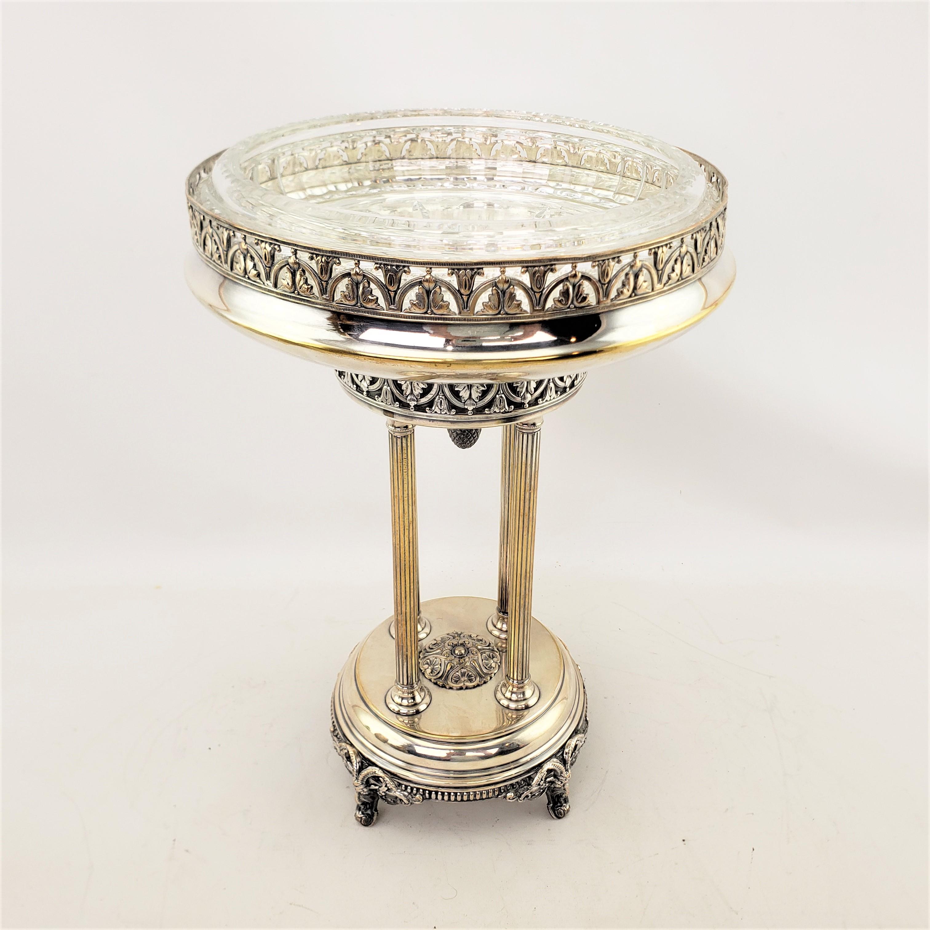 Antique Silver Plated Centerpiece in the Neoclassical Revival Style For Sale 1