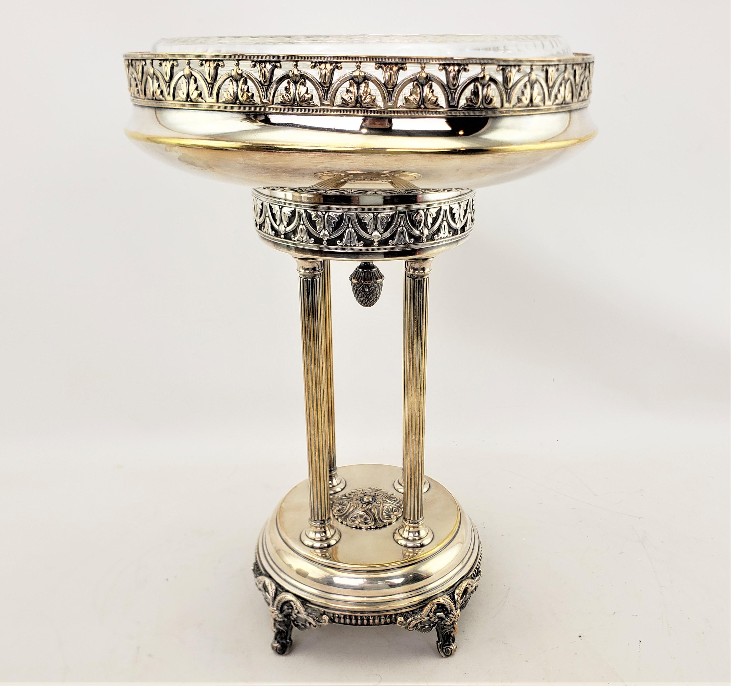 Antique Silver Plated Centerpiece in the Neoclassical Revival Style For Sale 2