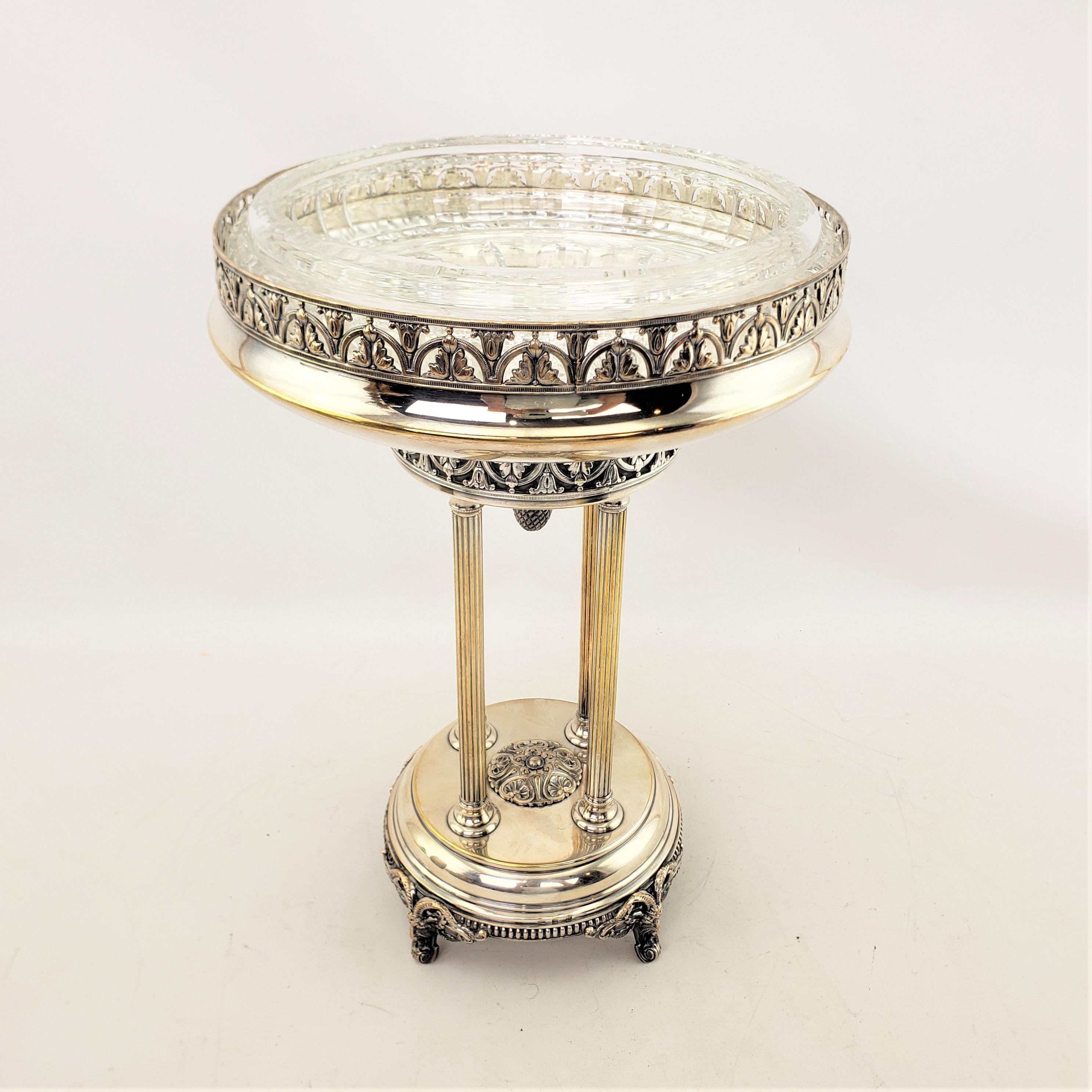 Antique Silver Plated Centerpiece in the Neoclassical Revival Style For Sale 3