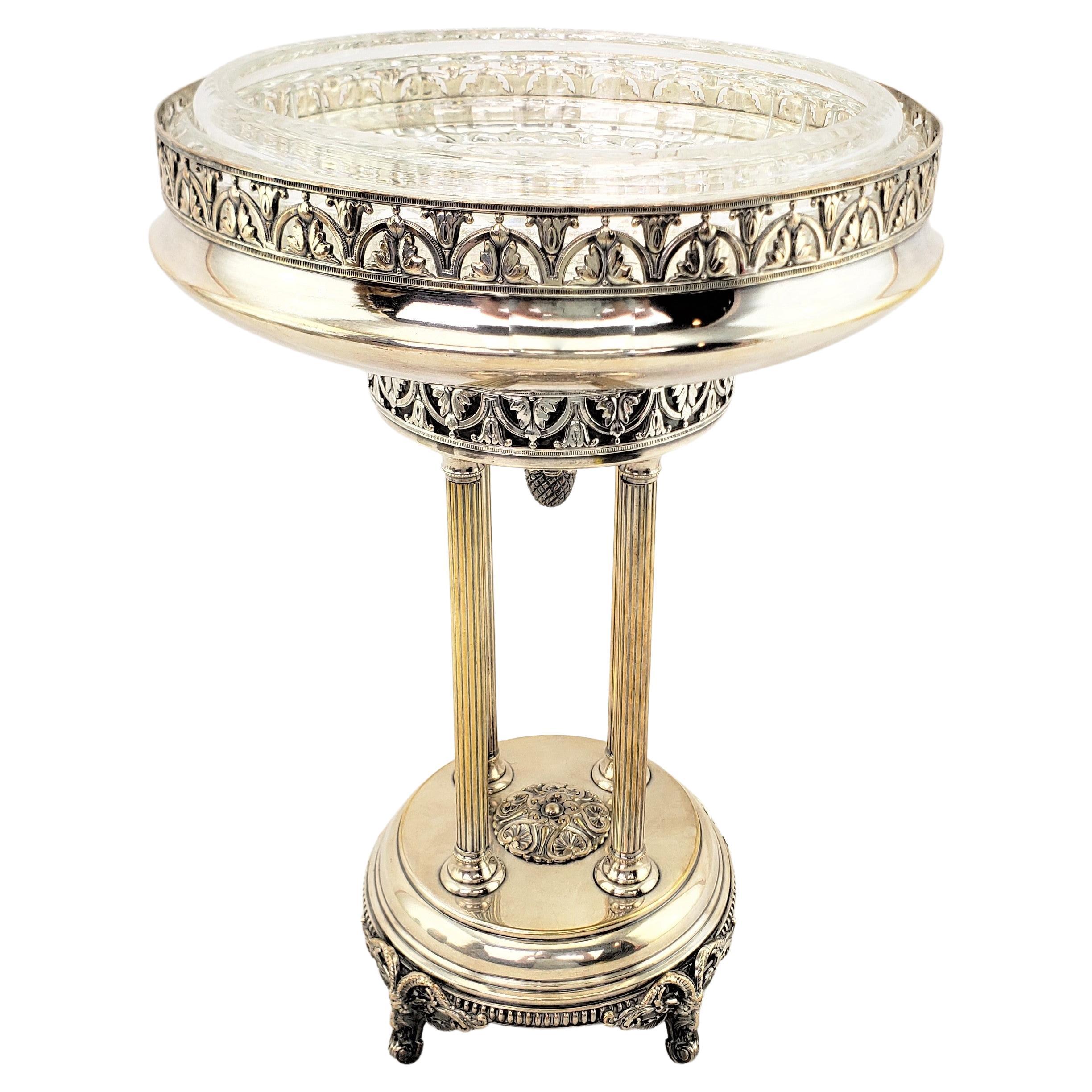 Antique Silver Plated Centerpiece in the Neoclassical Revival Style For Sale