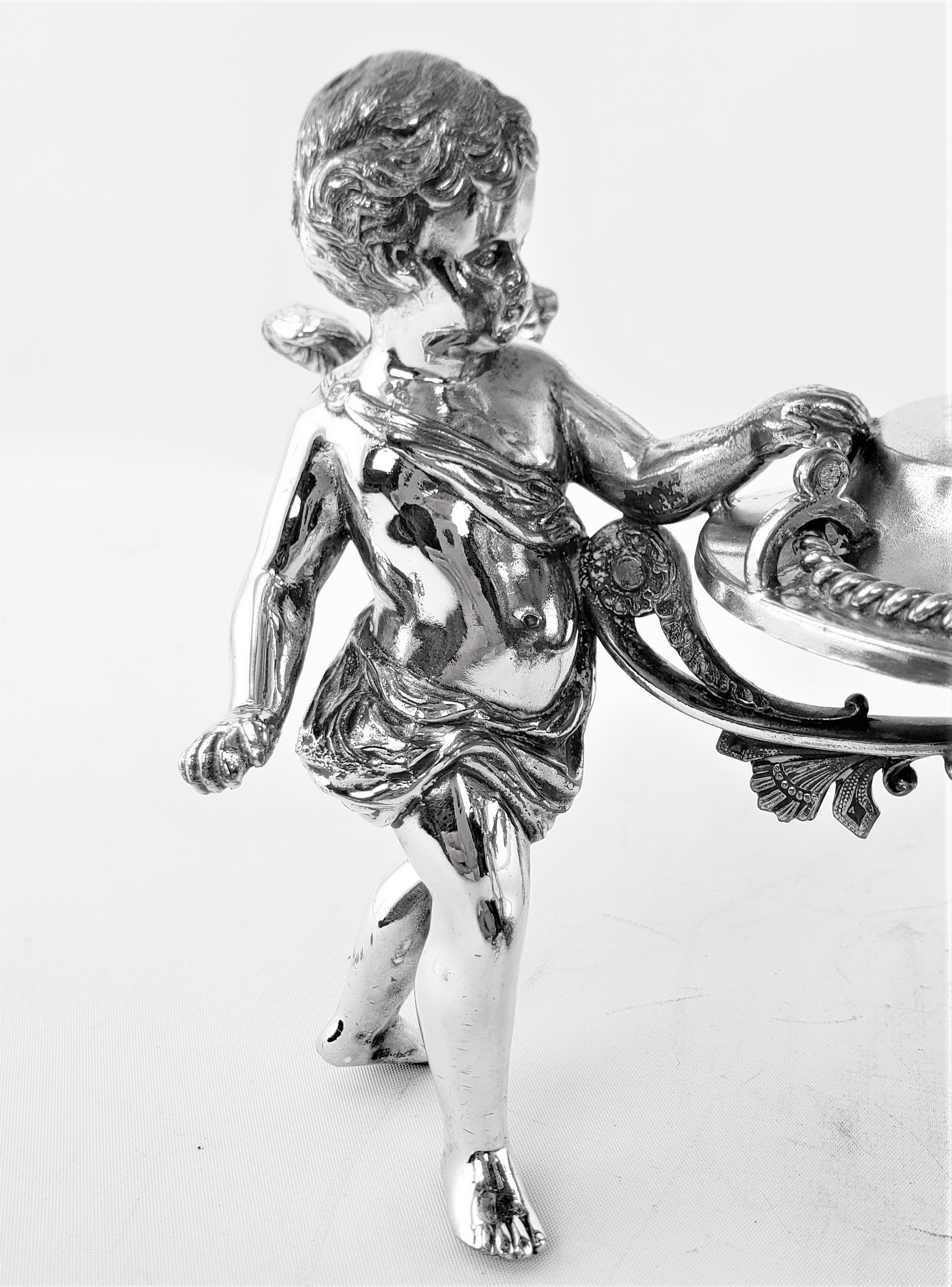 Antique Silver Plated Centerpiece or Epergne with Figural Children Playing For Sale 5