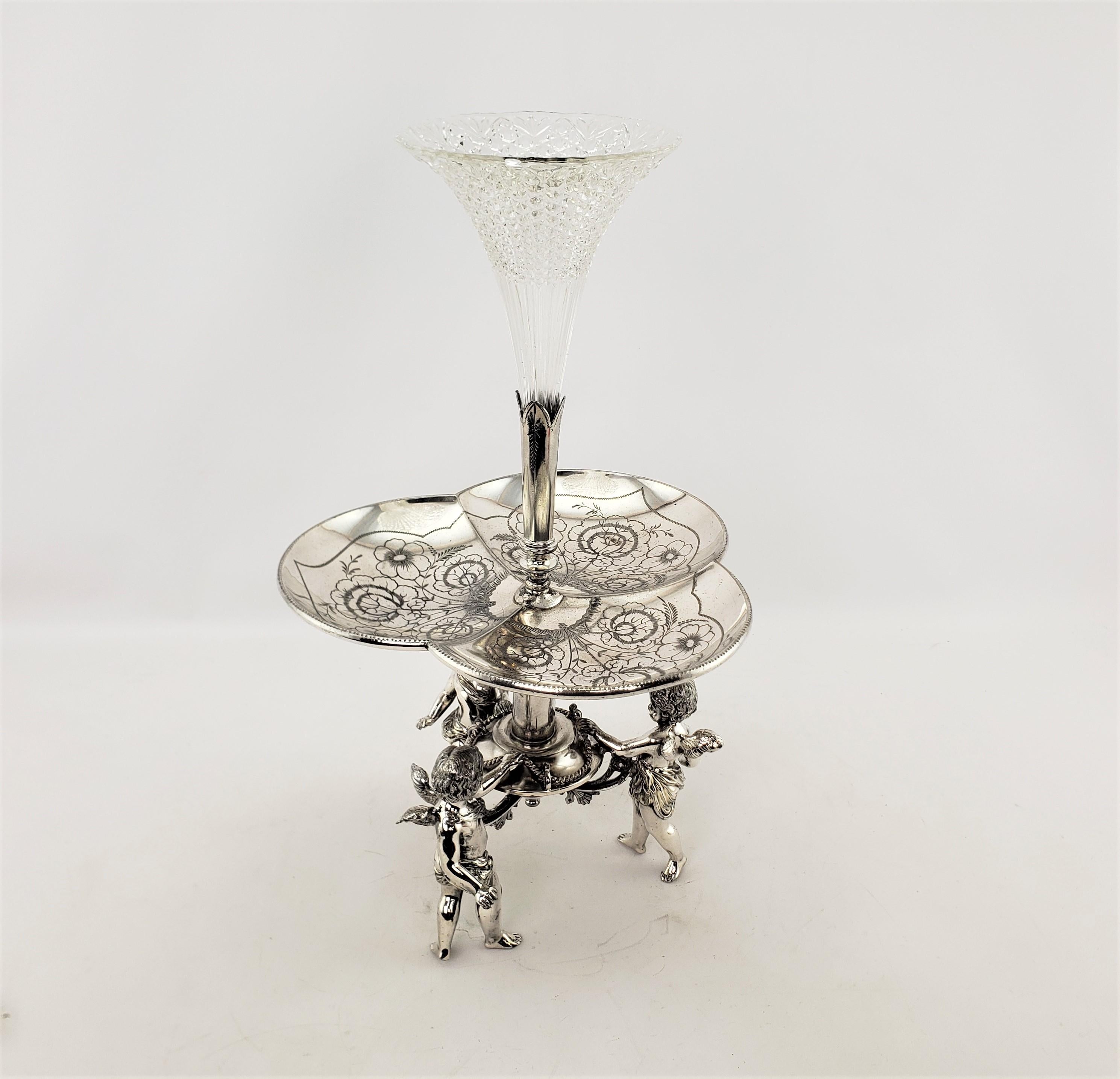 epergne silver plate centerpiece