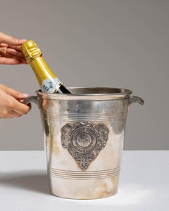Antique Silver-Plated Champagne Bucket, French 20th Century Serveware