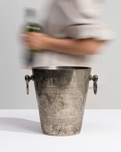 Antique Silver-Plated Champagne Bucket, French 20th Century Serveware