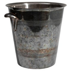 Antique Silver Plated Champagne Bucket, French 20th Century Serveware