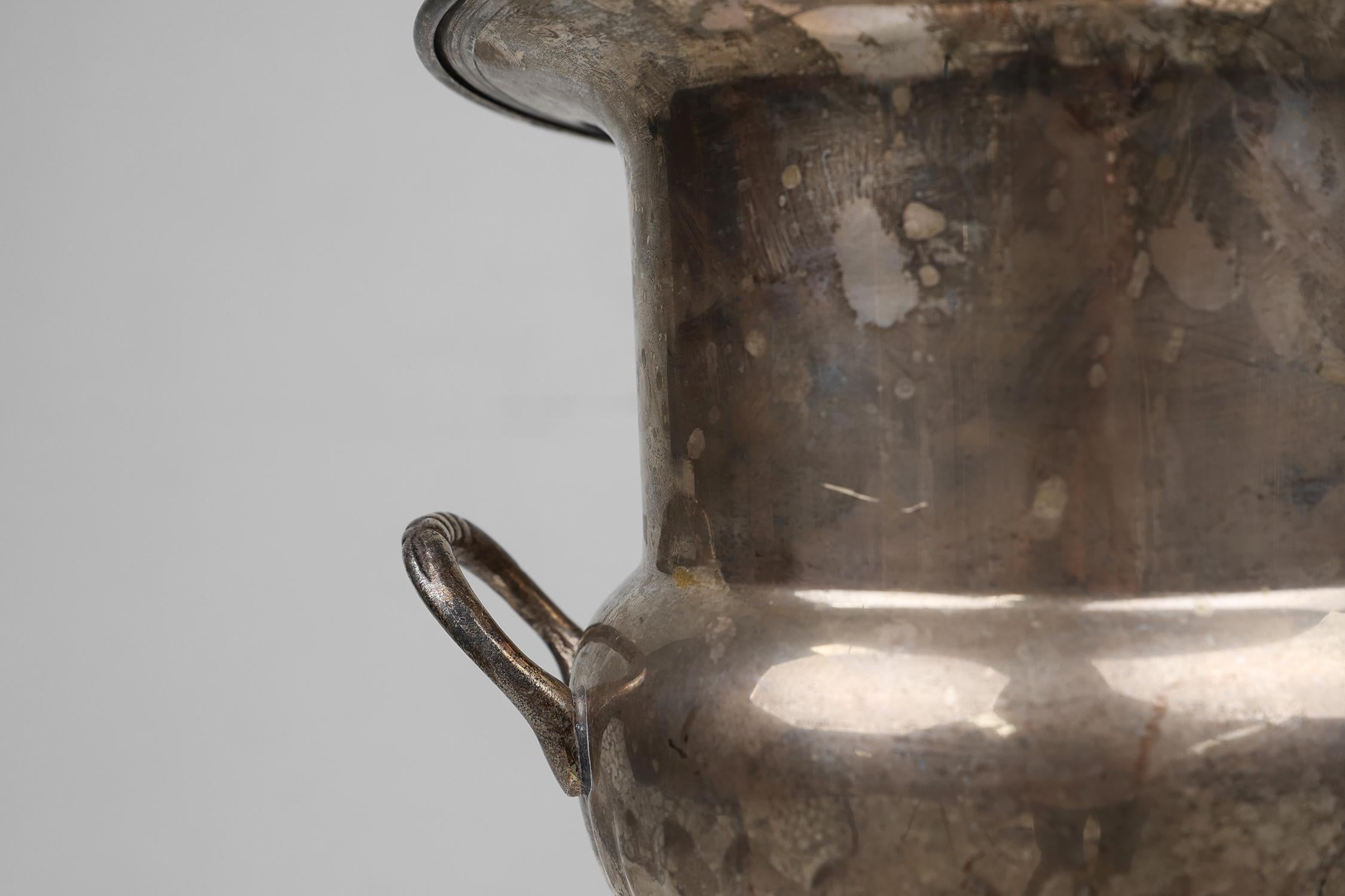 Antique silver plated champagne bucket in medicis shape, France ca. 1900 In Good Condition In Meulebeke, BE