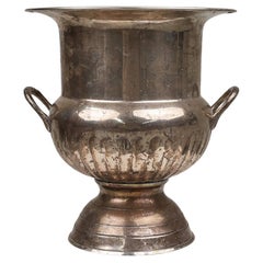 Antique silver plated champagne bucket in medicis shape, France ca. 1900
