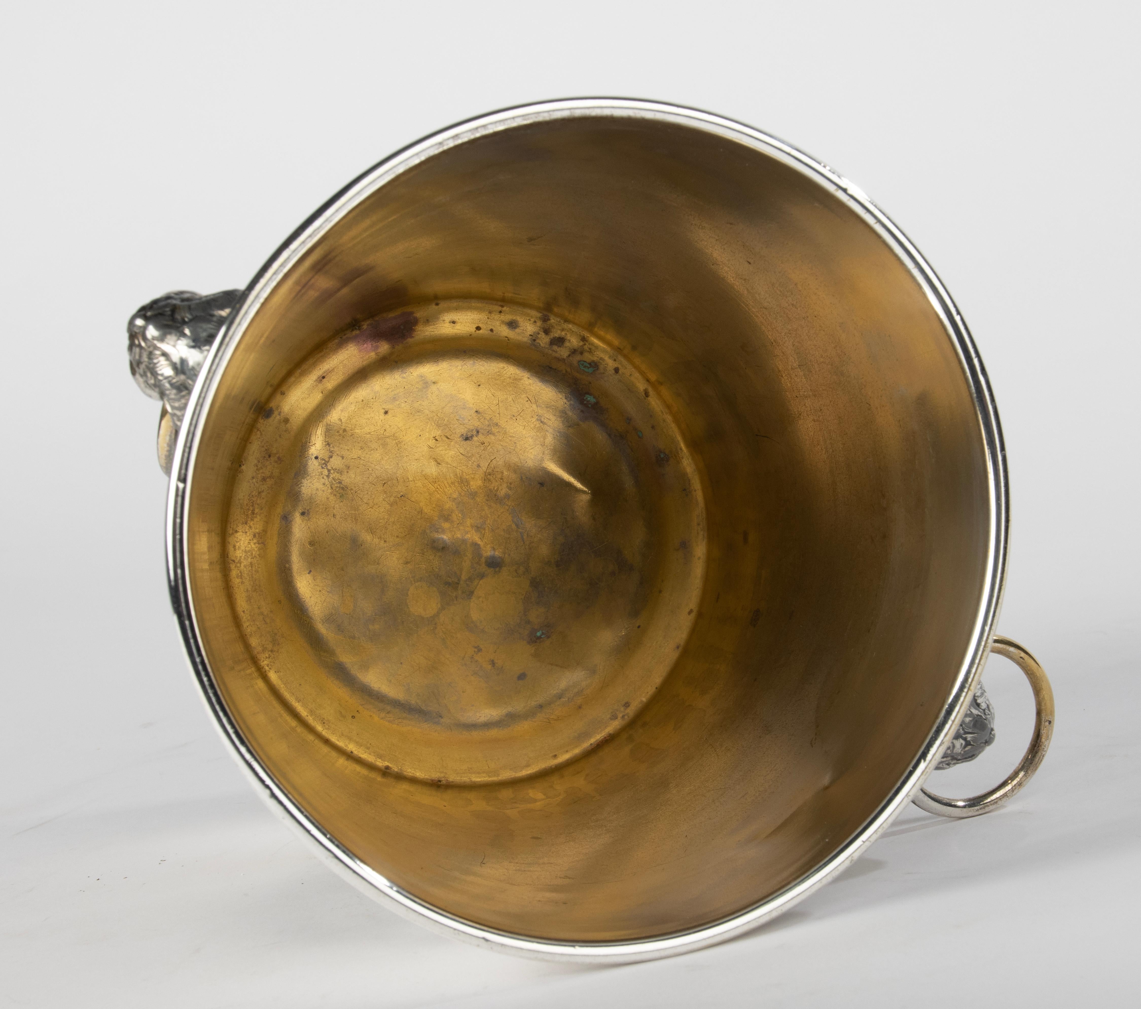 Antiguo enfriador de champán chapado en plata - Agit Paris para Maison G. Chauvet Reims en venta 6