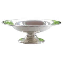 Antique Silver Plated Circular Dish By Walker and Hall. English C.1920