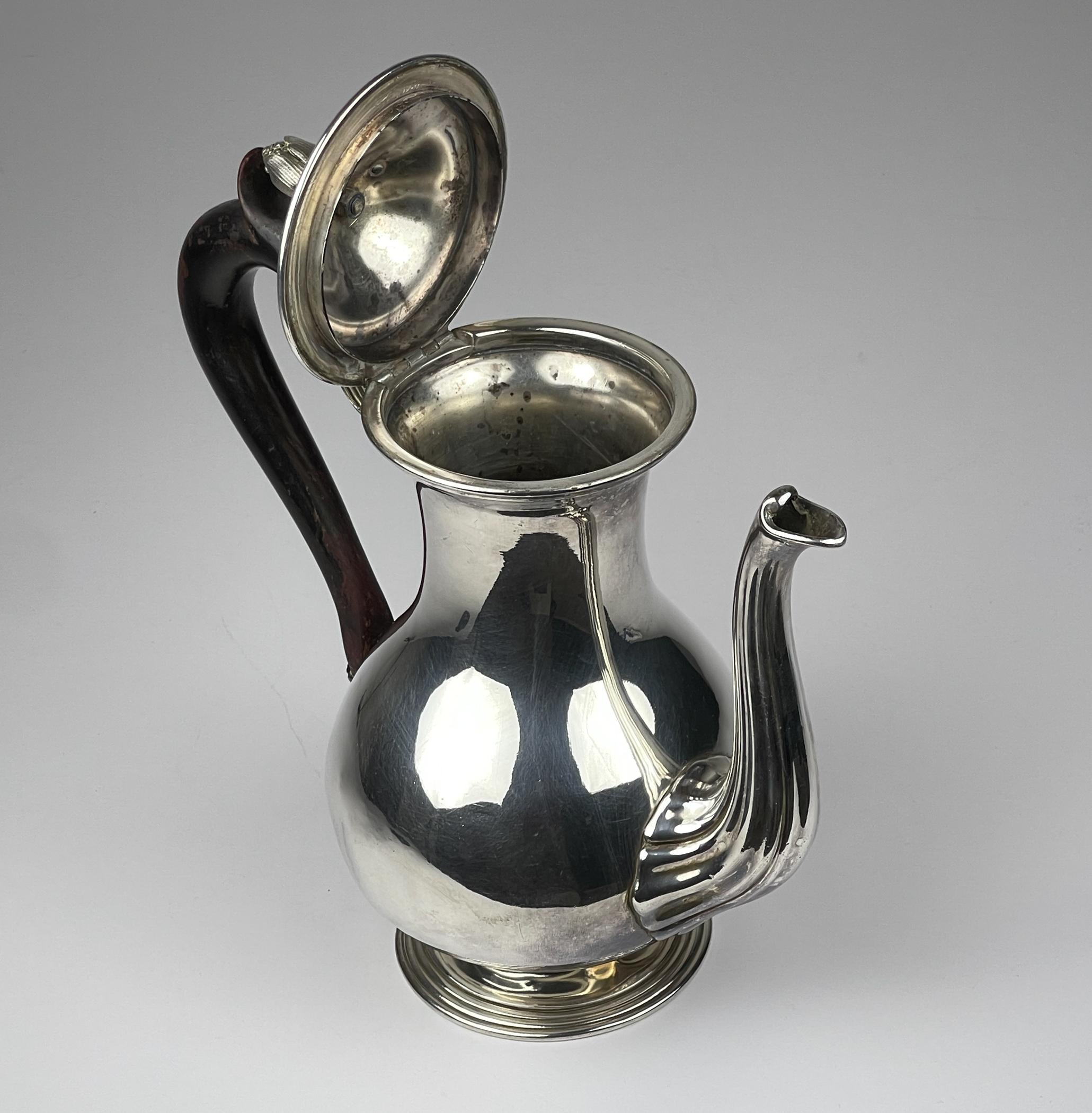 Antique silver plated coffee pot by Christofle, France, 19th century For Sale 6