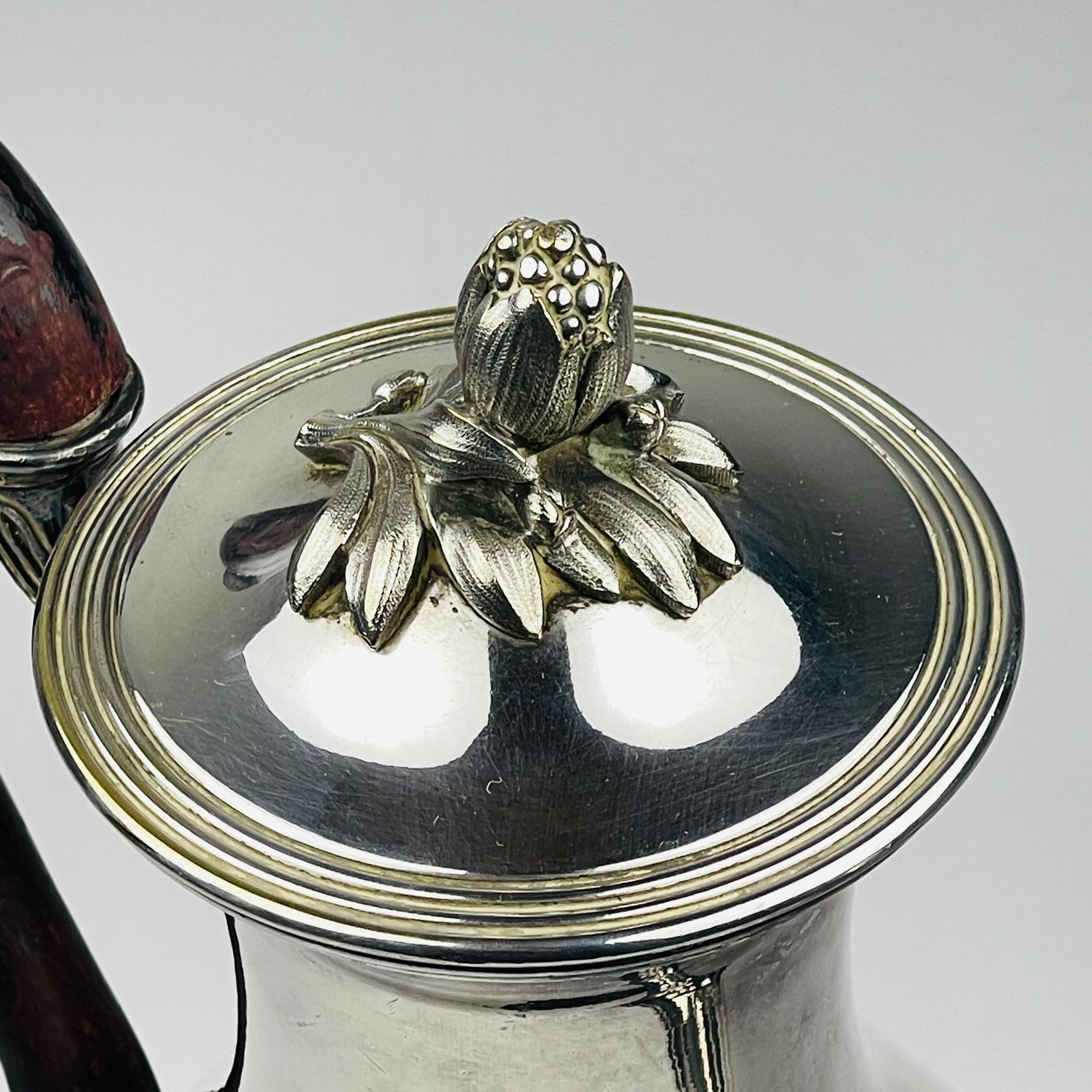 Antique silver plated coffee pot by Christofle, France, 19th century For Sale 1