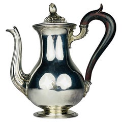 Antique silver plated coffee pot by Christofle, France, 19th century
