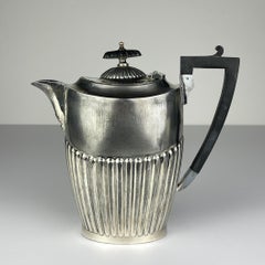 Antique silver plated coffee pot by Sheffield, England, 1890-1910s