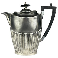 Antique silver plated coffee pot by Sheffield, England, 1890-1910s
