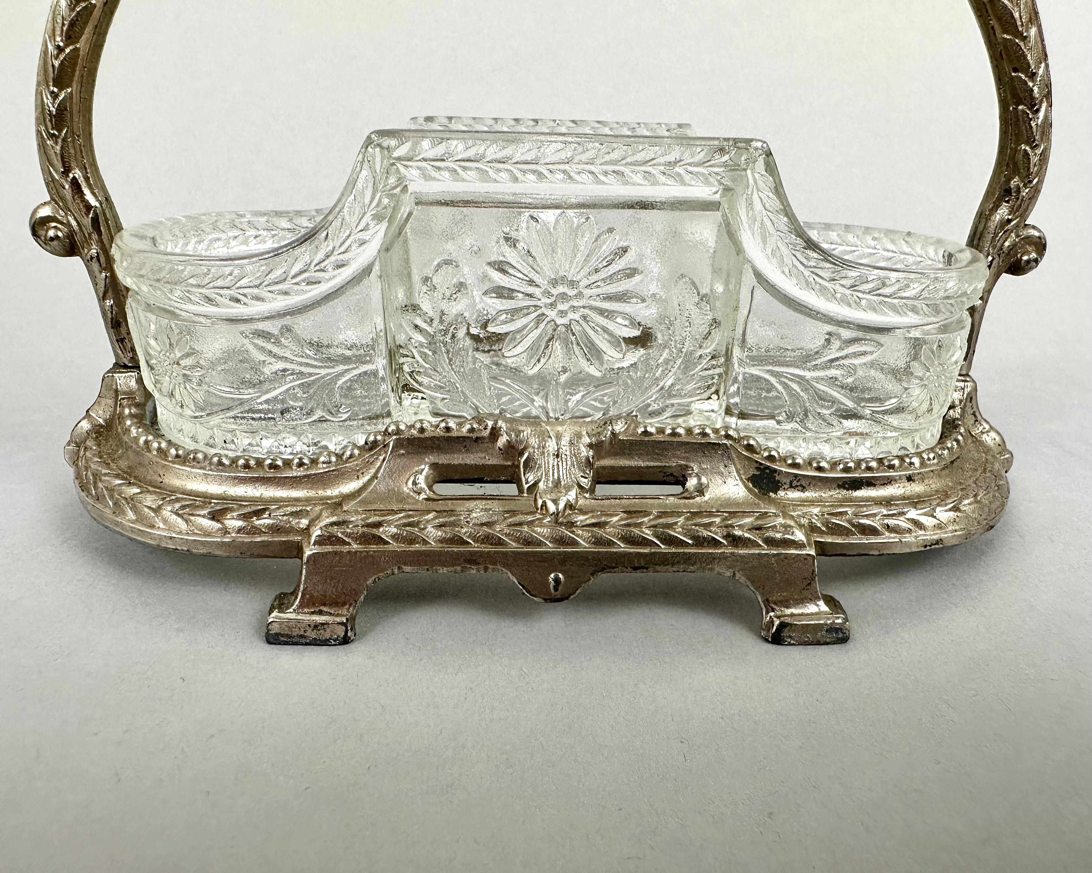 Antique Silver Plated Condiment Dish France, 1910s In Excellent Condition In Bastogne, BE