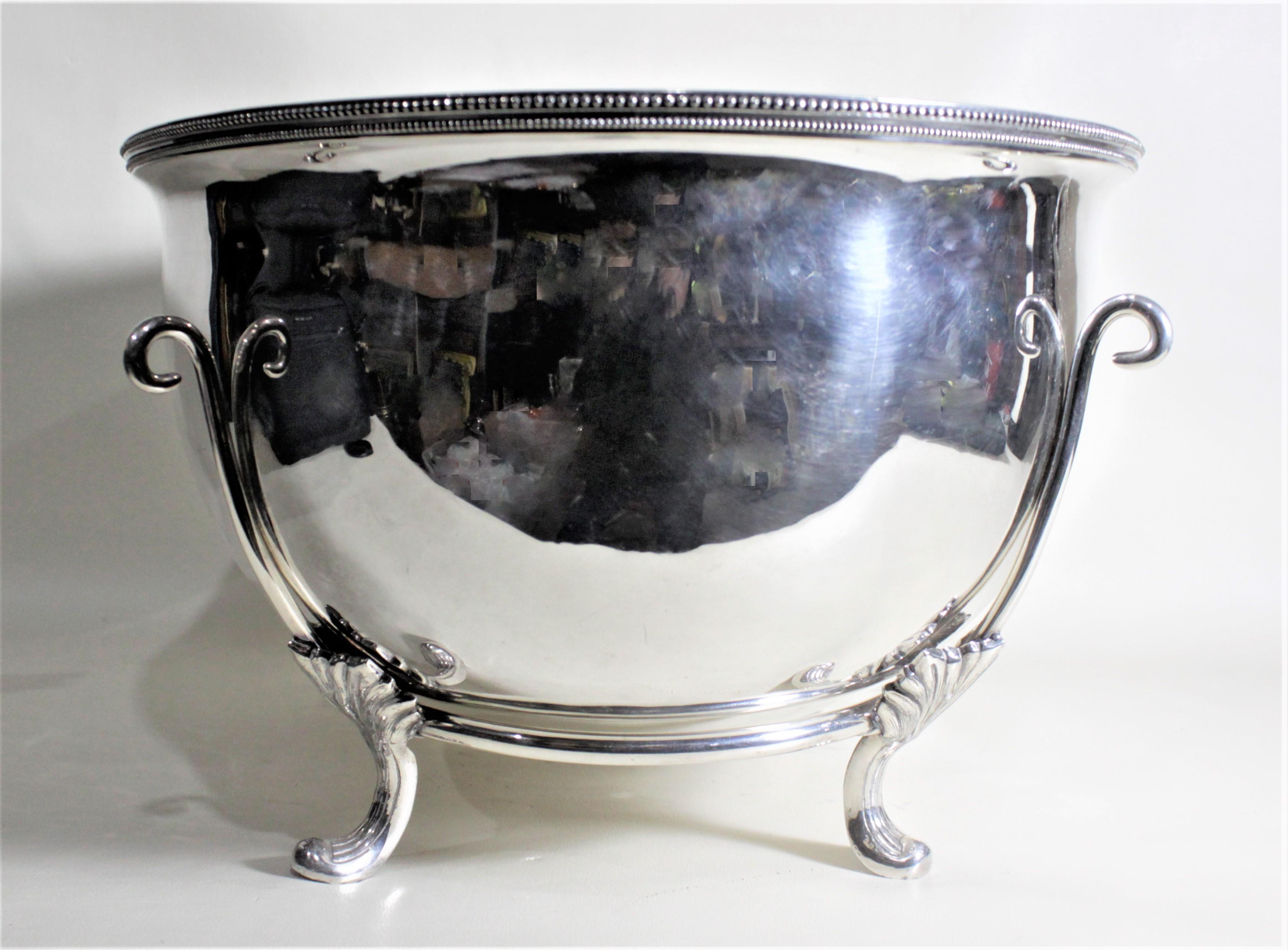 Victorian Antique Silver Plated Converted Meat Dome Ice Trough, Wine Cooler or Centerpiece