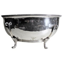 Antique Silver Plated Converted Meat Dome Ice Trough, Wine Cooler or Centerpiece