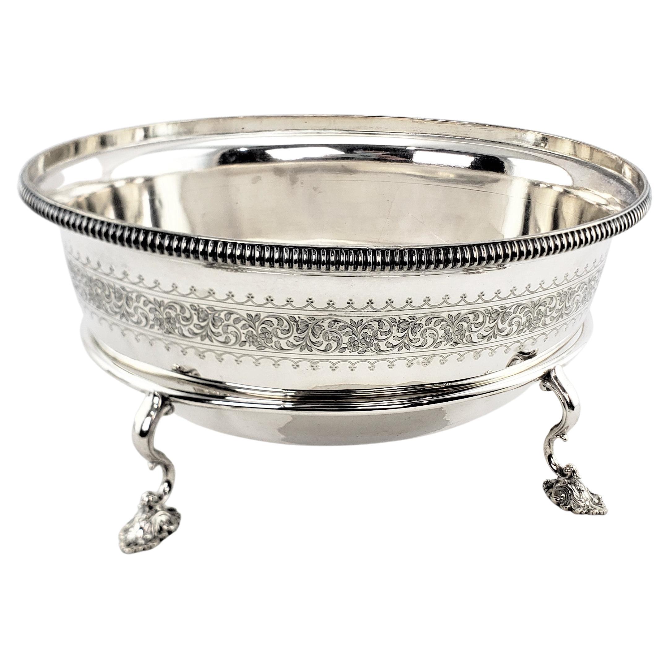 Antique Silver Plated Converted Meat Dome Ice Trough, Wine Cooler or Centerpiece For Sale