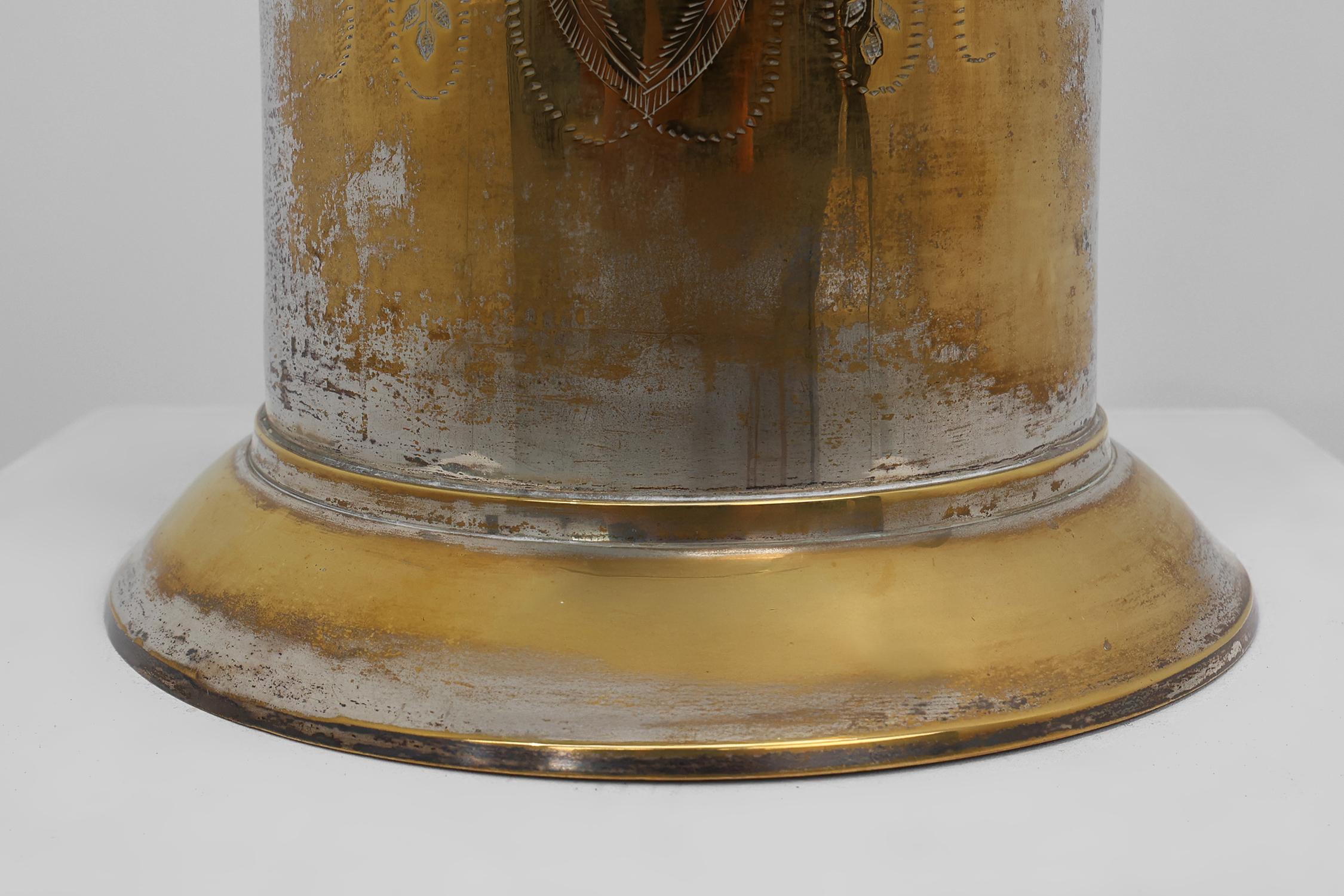 Antique Silver-Plated Copper Champagne Bucket, France, circa 1900 For Sale 3