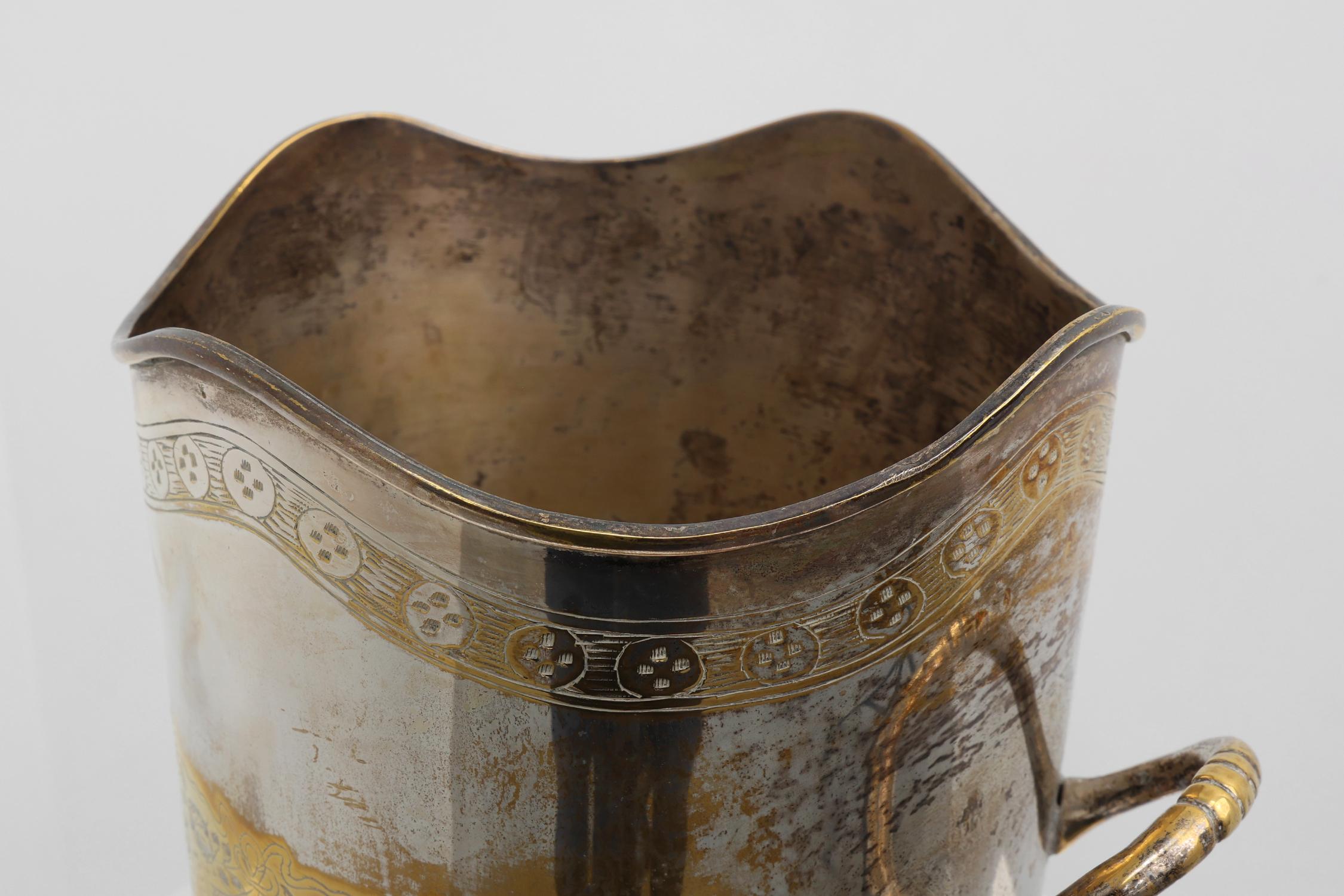 20th Century Antique Silver-Plated Copper Champagne Bucket, France, circa 1900 For Sale