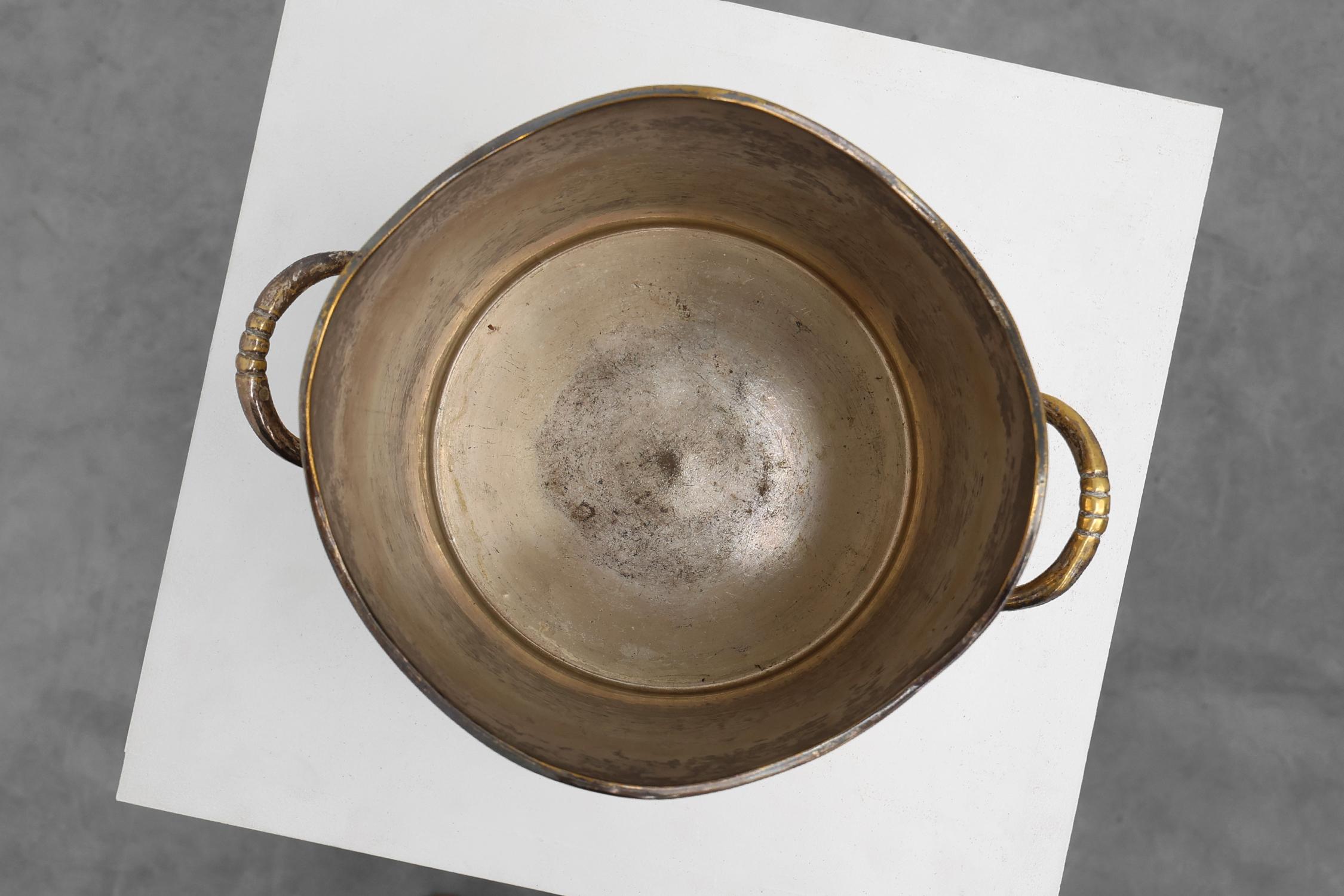 Antique Silver-Plated Copper Champagne Bucket, France, circa 1900 For Sale 1