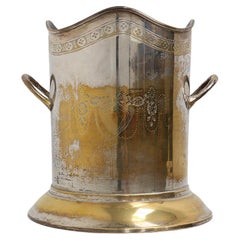 Antique Silver-Plated Copper Champagne Bucket, France, circa 1900