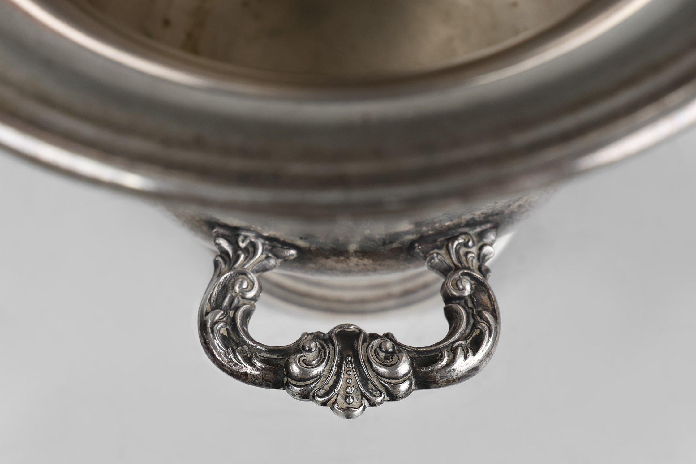 Antique Silver Plated Copper Champagne Bucket in Medicis Shape, 1890s For Sale 1