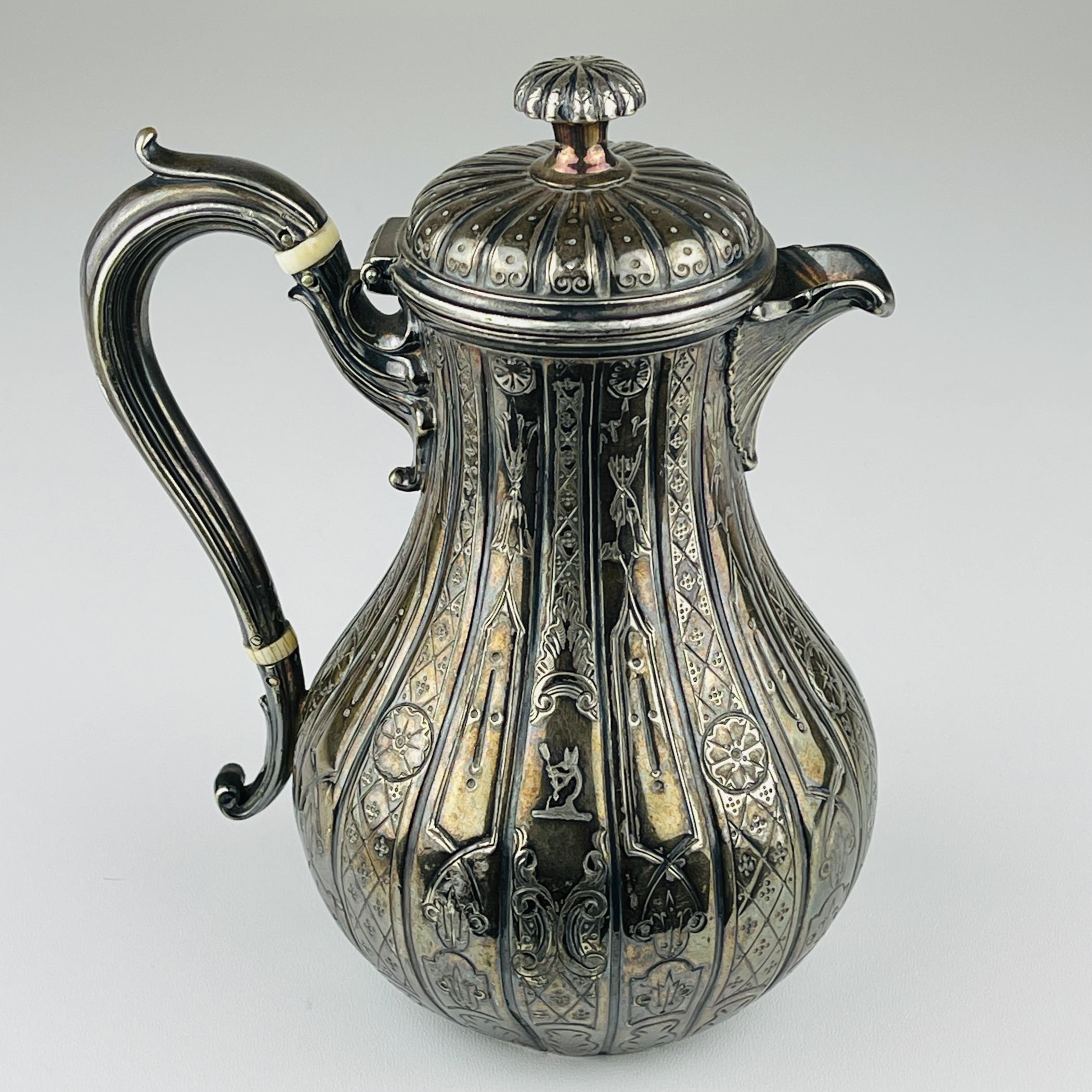 Antique silver plated creamer by Elkington & Co, England, 1880s For Sale 6