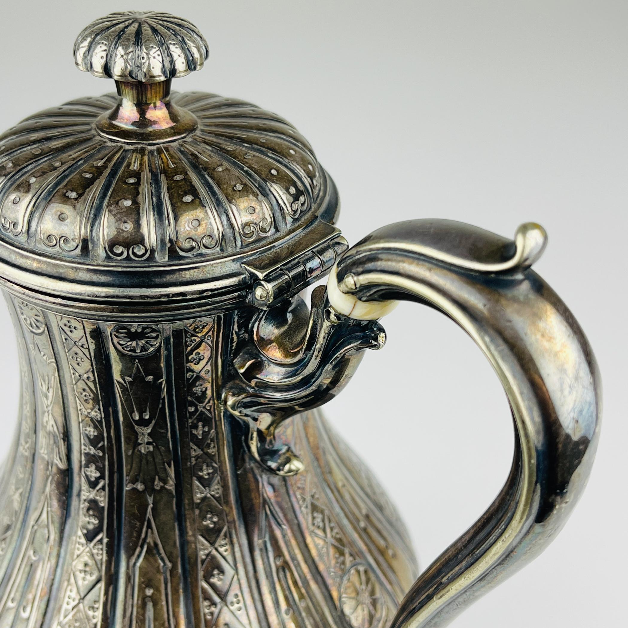 Antique silver plated creamer by Elkington & Co, England, 1880s For Sale 7
