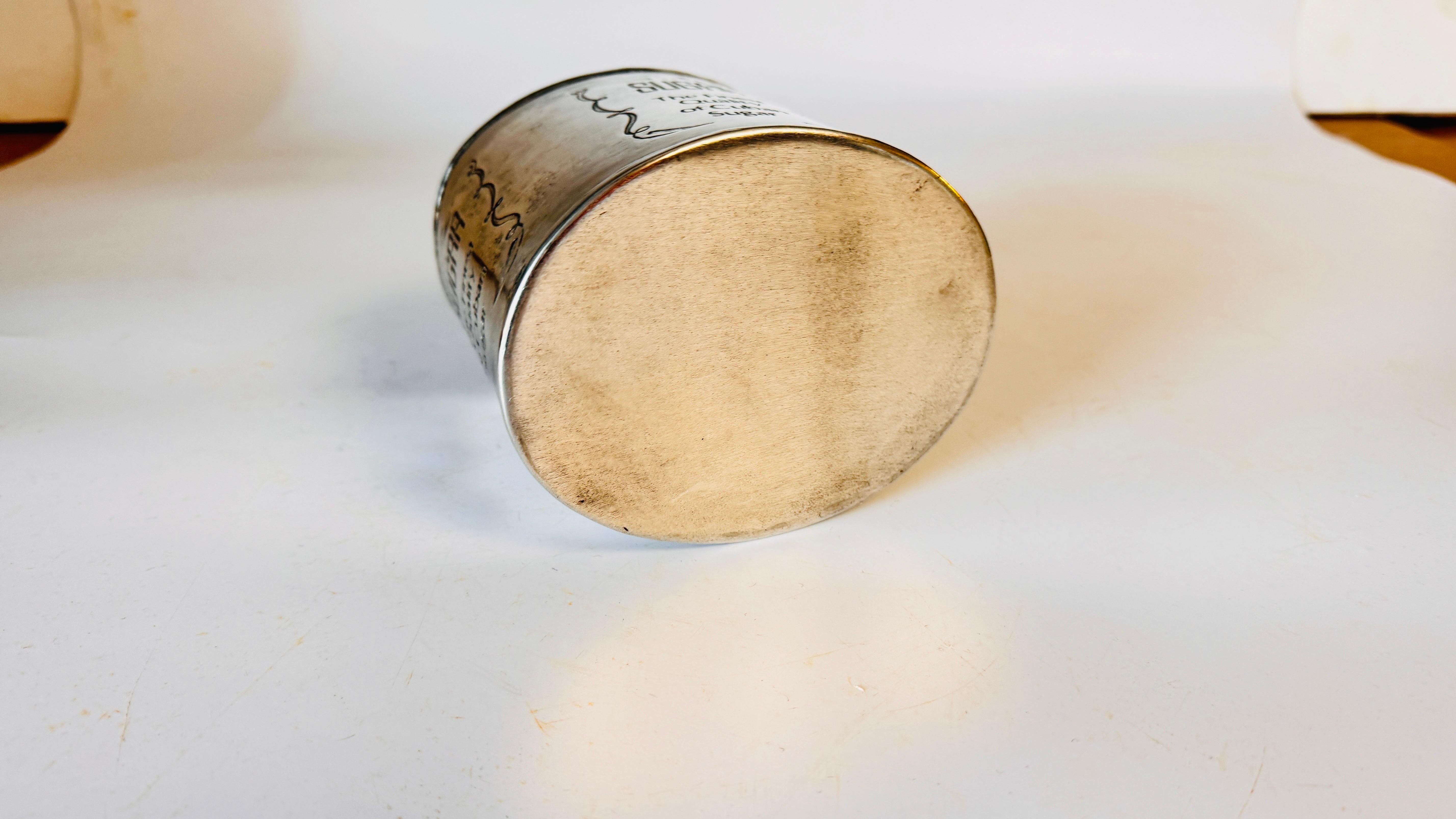 20ième siècle Sucrier cubain ancien en métal argenté, forme ovale, début du 20e siècle en vente