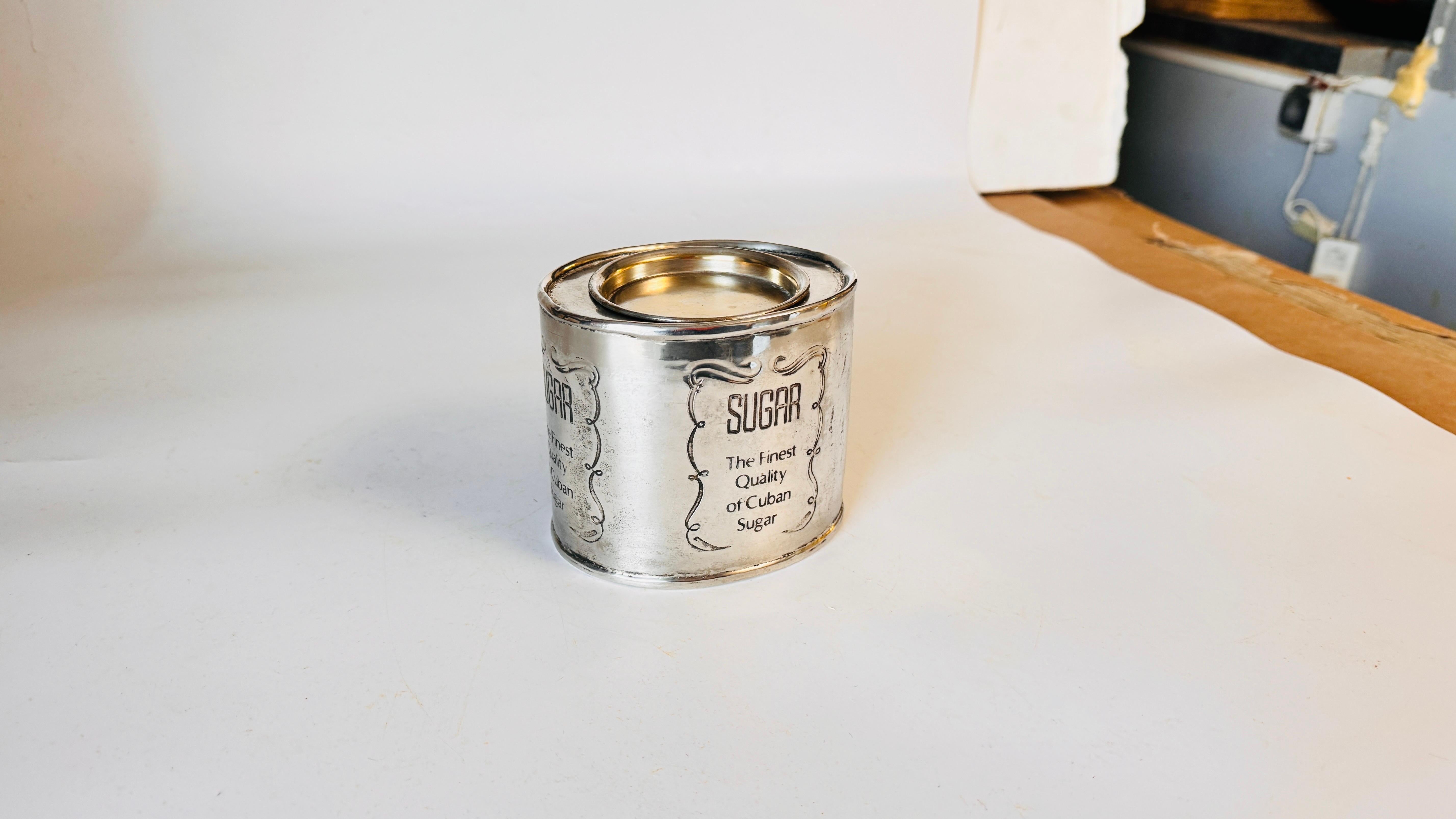 Plaqué argent Sucrier cubain ancien en métal argenté, forme ovale, début du 20e siècle en vente