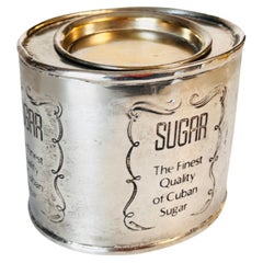 Antique Silver-Plated Cuban Sugar Bowl, Oval Shape, Early 20th Century