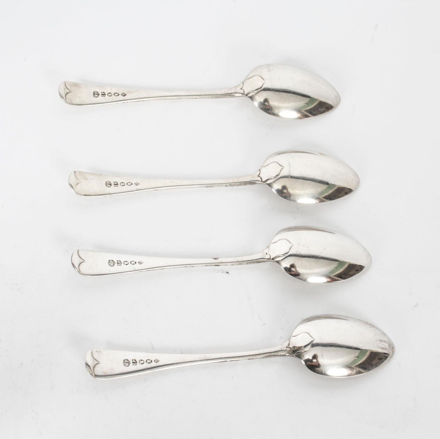 Antique Silver Plated Egg Cruet with Spoons, 19th Century 3